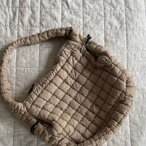 Quilted Beige Shoulder Bag